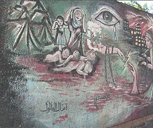 غزة.. الرسم على الجدران بألوان المعاناة ومشاهد الحرية