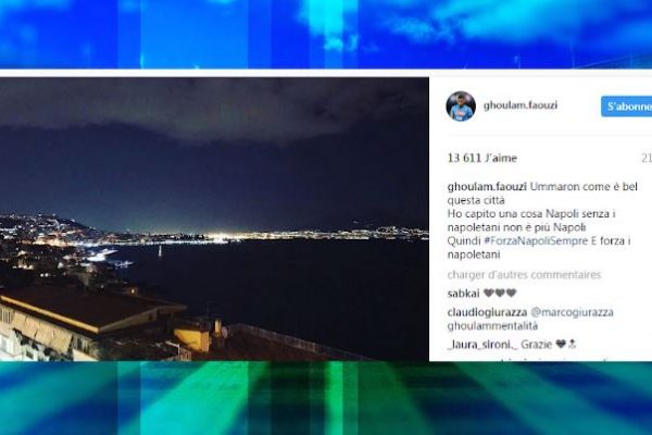 فوزي غولام يشيد بجمال مدينة نابولي بتغريدة عبر الإنستغرام