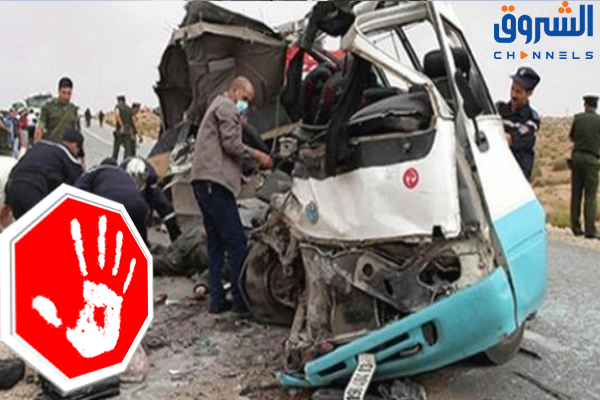 الجزائر العاصمة: 7  جرحى في حادث اصطدام شاحنة بحافلة ركاب